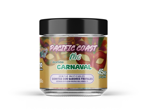 THC California Leaf Pacific Coast Carnaval Delta 9 Gomitas 45mg 10PZ