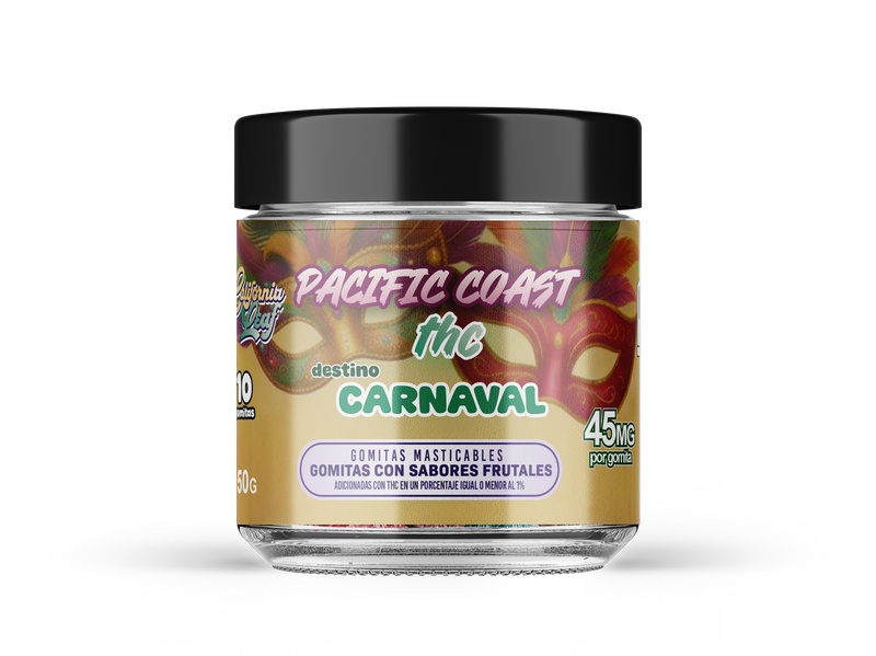 THC California Leaf Pacific Coast Carnaval Delta 9 Gomitas 45mg 10PZ-1