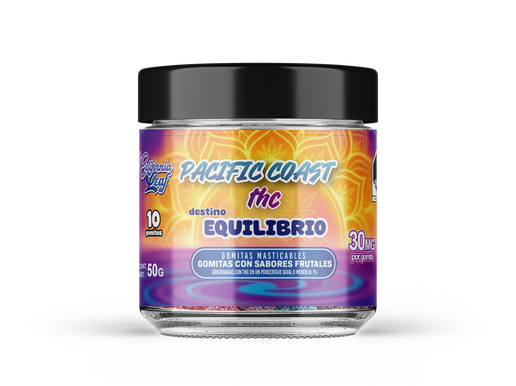 THC California Leaf Pacific Coast Gomitas Delta 9 Equilibrio 30mg 10PZ