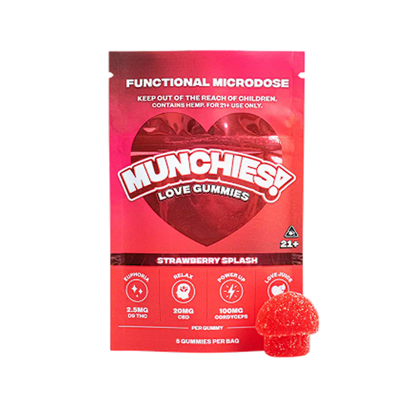 Munchies Functional Microdose Gummies - Love Gummies - Strawberry Splash - 5 piezas-1