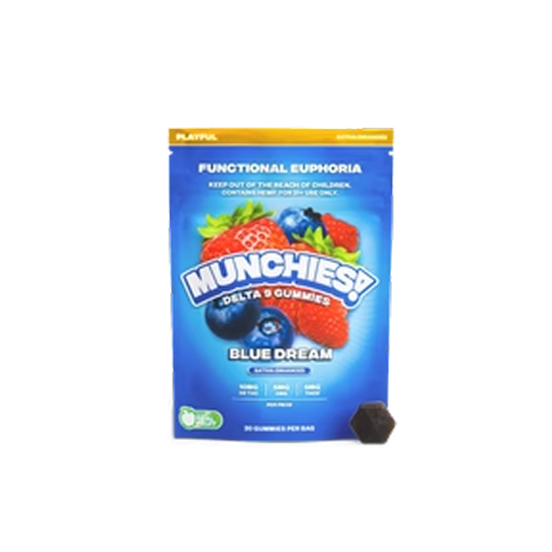 Munchies Gummy D9 - Euphoria - Blue Dream - Sativa - Playful-1