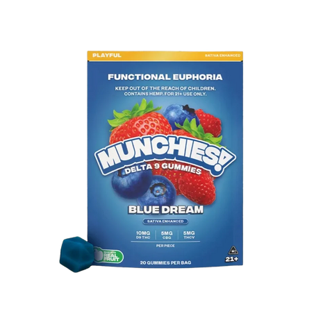 Delta Munchies Euphoria Delta 9 Gummy - Blue Dream - Sativa - Playful - 20 Piezas