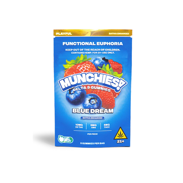 Munchies Gummy D9 - Euphoria - Blue Dream - Sativa - Playful -5 piezas