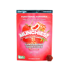 Munchies Euphoria D9 Gummy - Strawberry Shortcake - Hybrid - Good Vibes - 20pz-1