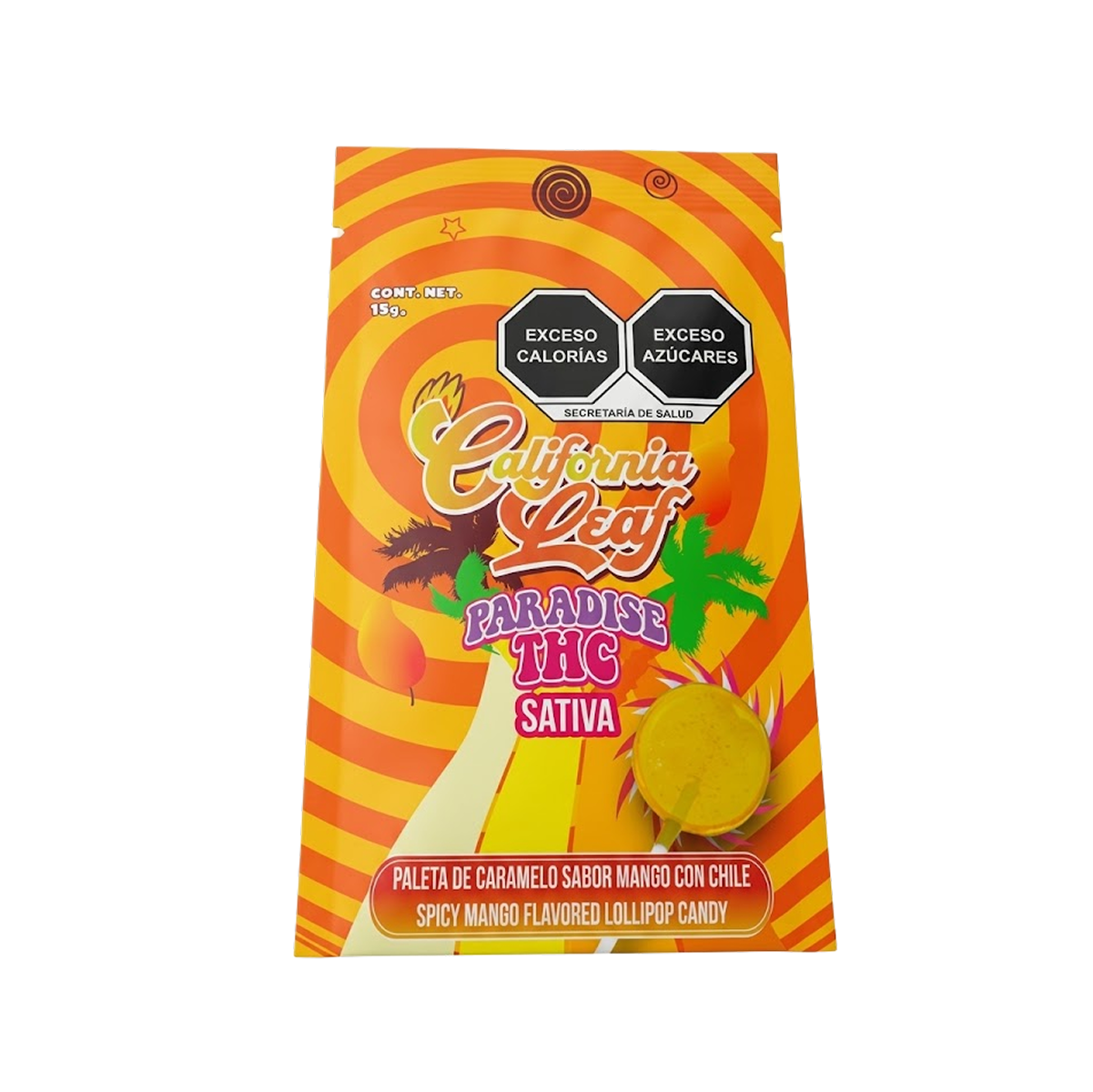 PARADISE THC SATIVA PALETA MANGO CON CHILE 50MG