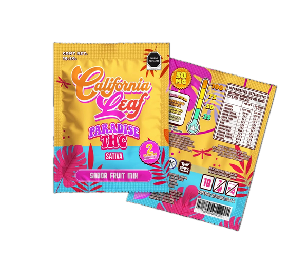 Sobre de Gomitas Paradise THC (Sativa – 30/50 mg D9-THC)  | 2 Piezas