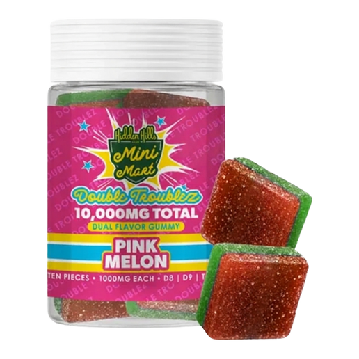 THCP Pink Melon Hidden Hills Mini Mart Double Troublez Gummies 10G