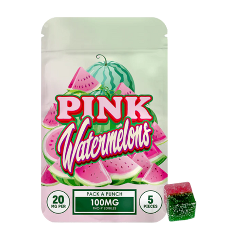 Hidden Hills Pink Watermelons  Punch THCP Gummies 100MG