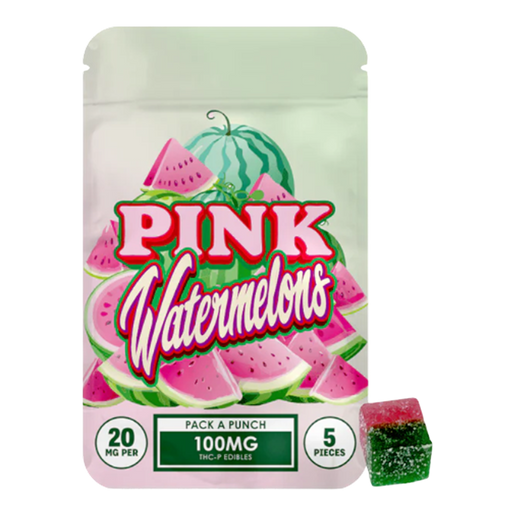 THCP Hidden Hills Pink Watermelons  Punch Gummies 100MG