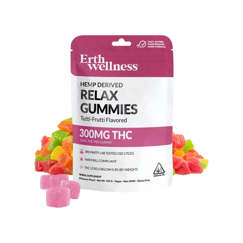 THC Erth Relax 10mg Gummies – Tutti Frutti 30 Gomitas-1