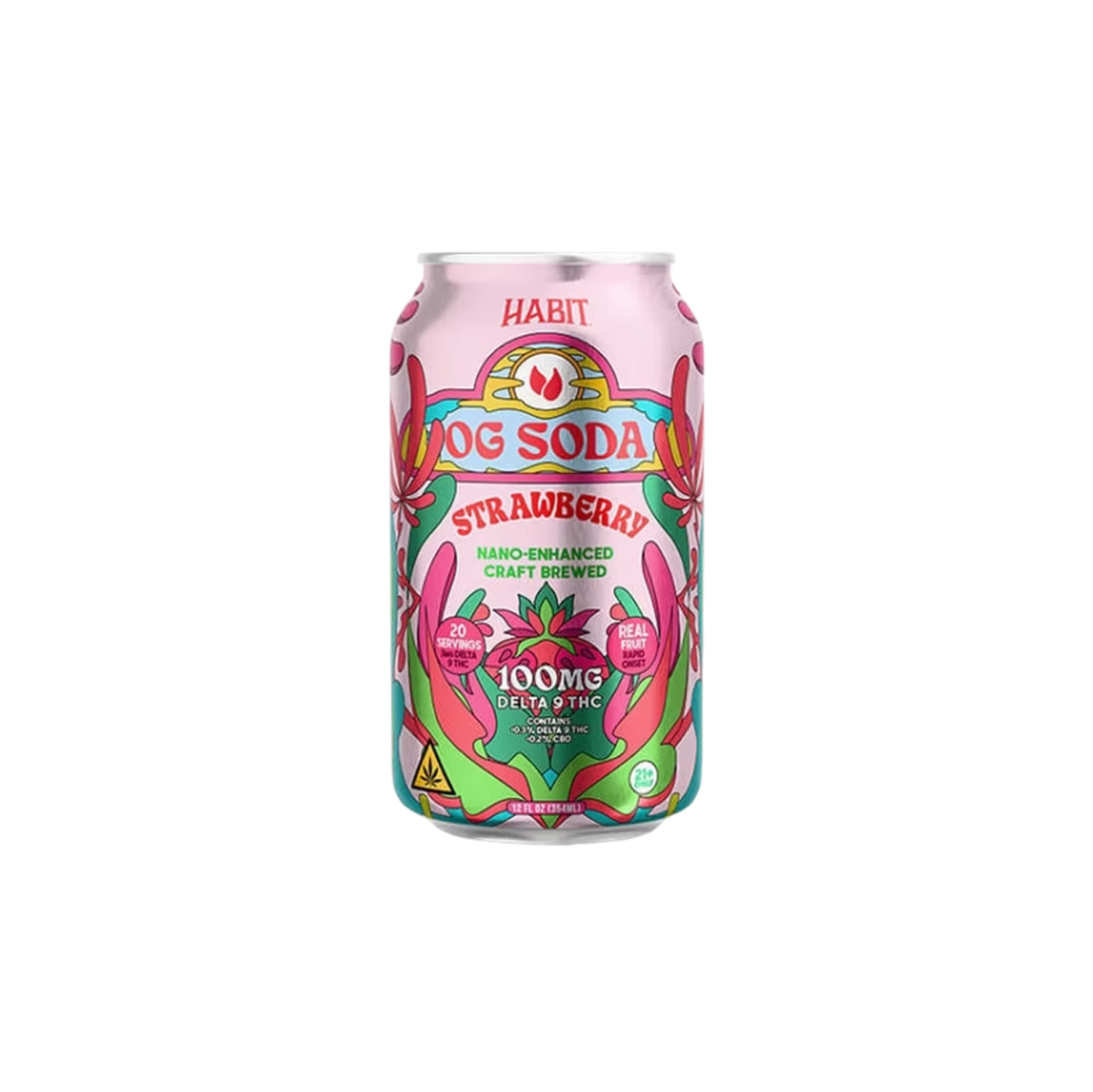 THC Refresco Delta 9 THC OG - 100MG - Fresa-1