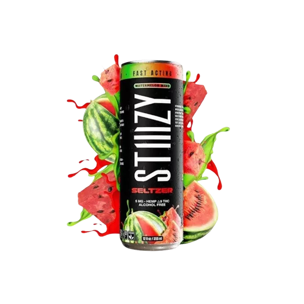 Bebida Infusionada STIIIZY Hemp Delta 9 Seltzer - Watermelon Wave (5mg / 355ml)