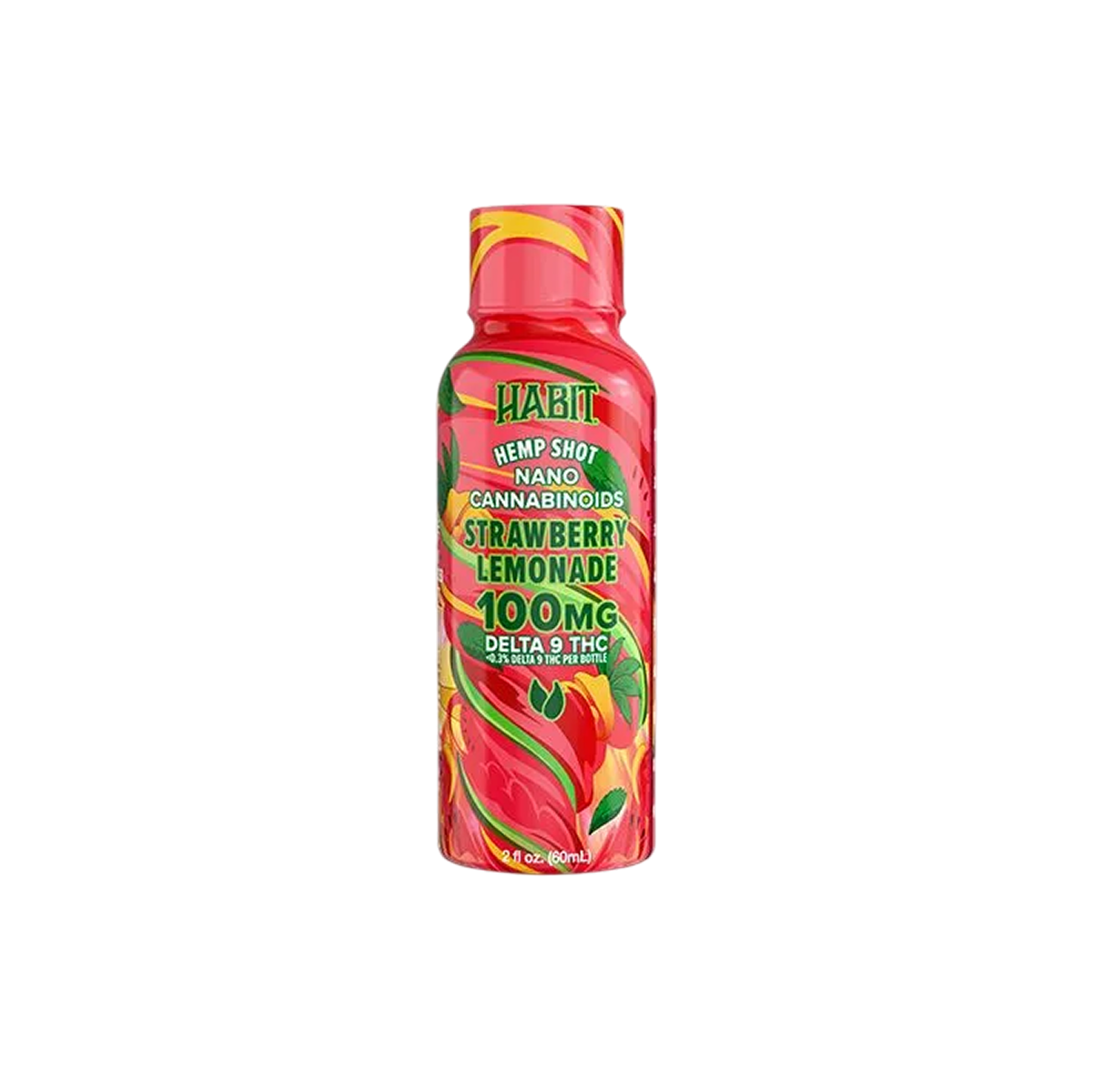 Shot de cáñamo con 100 mg de Delta 9 THC – Limonada de fresa