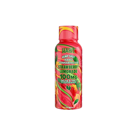 Shot de cáñamo con 100 mg de Delta 9 THC – Limonada de fresa