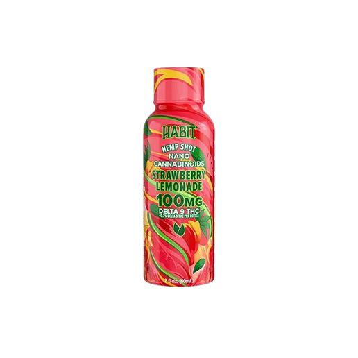 Shot de cáñamo con 100 mg de Delta 9 THC – Limonada de fresa
