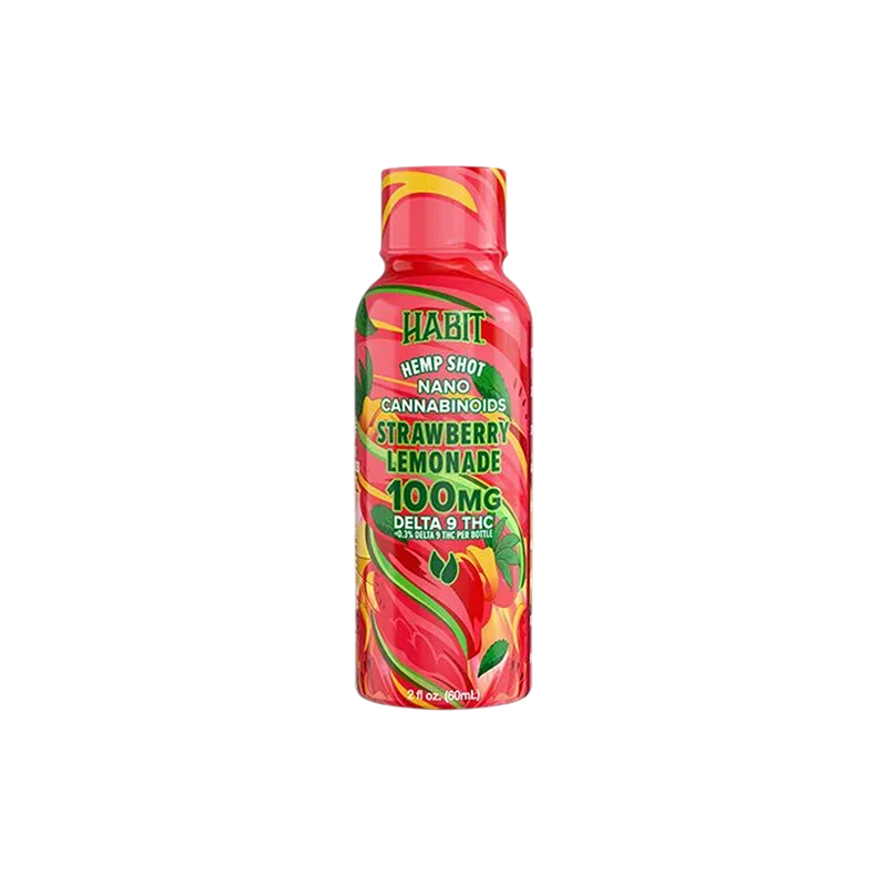 Shot de cáñamo con 100 mg de Delta 9 THC – Limonada de fresa-1