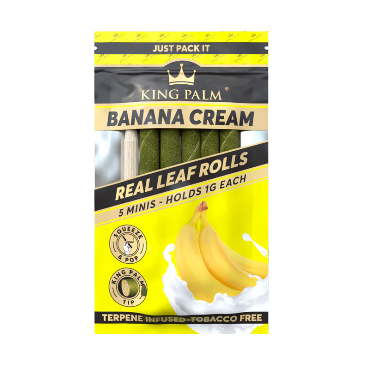 KING PALM MINI 5PK TUBES BANANA CREAM DISPLAY