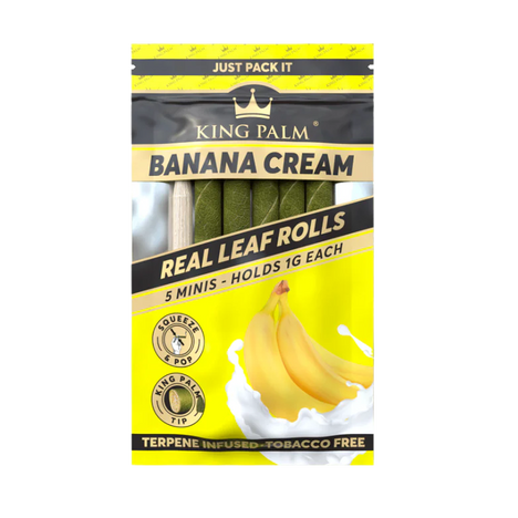 KING PALM MINI 5PK TUBES BANANA CREAM DISPLAY