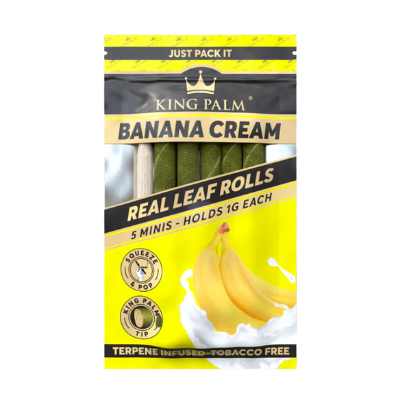 KING PALM MINI 5PK TUBES BANANA CREAM DISPLAY