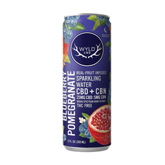 WYLD SPARKLING WATER CBD 25MG CBN 5MG BLUEBERRY POMEGRANATE-1