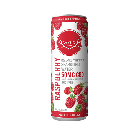 WYLD SPARKLING WATER CBD 50MG RASPBERRY