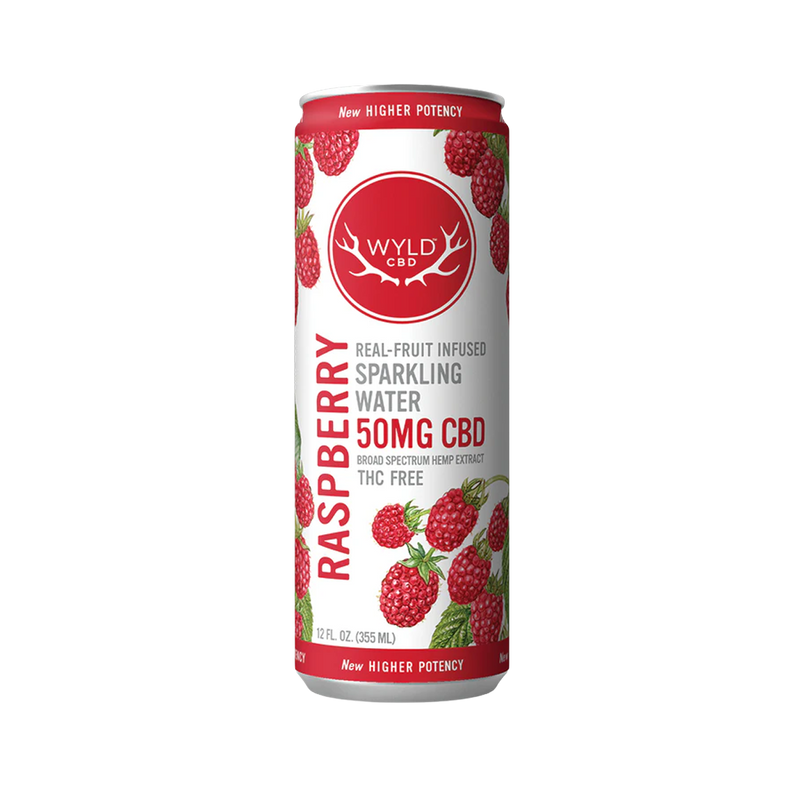 WYLD SPARKLING WATER CBD 50MG RASPBERRY-1