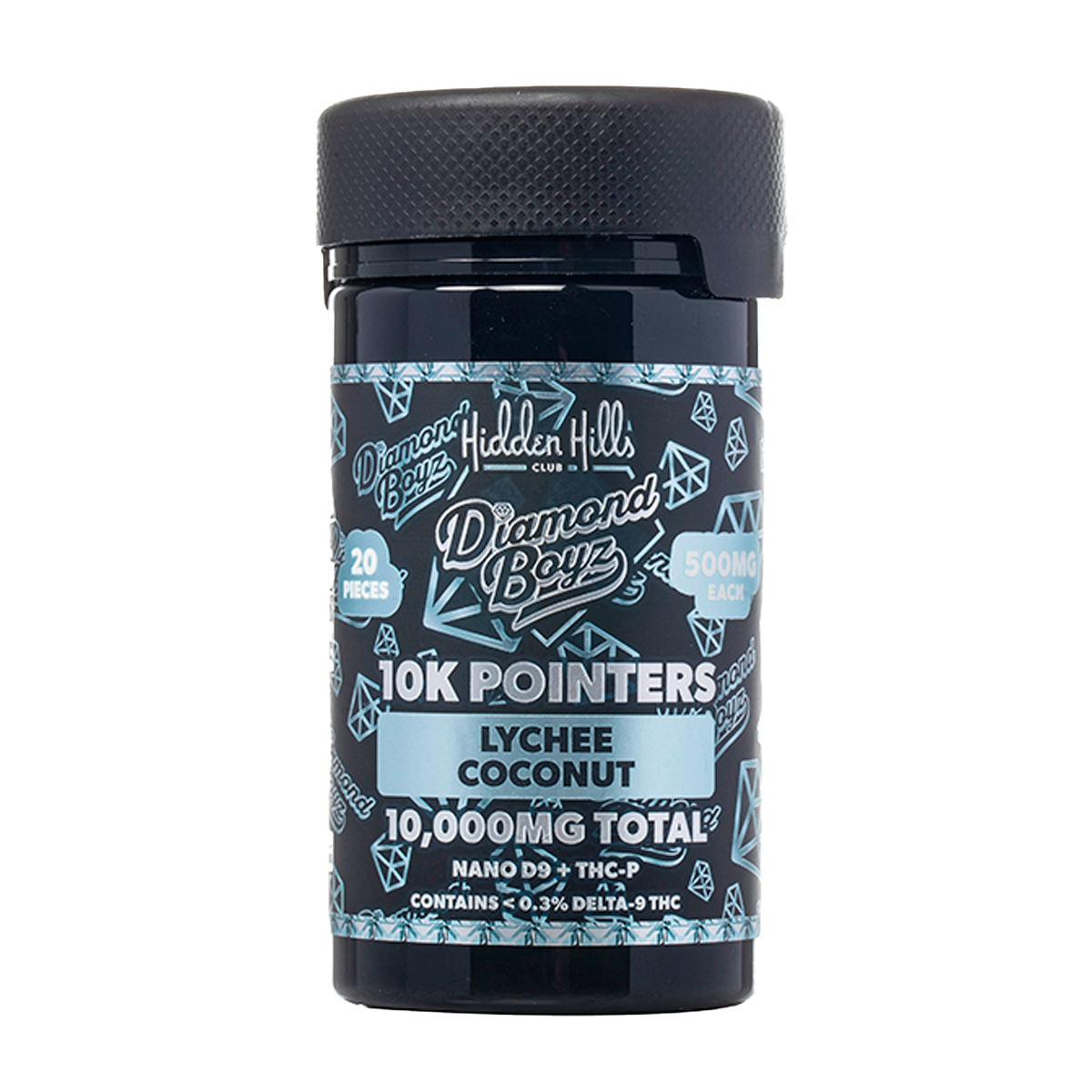 HIDDEN HILLS 10K POINTERS GUMMIES LYCHEE COCONUT