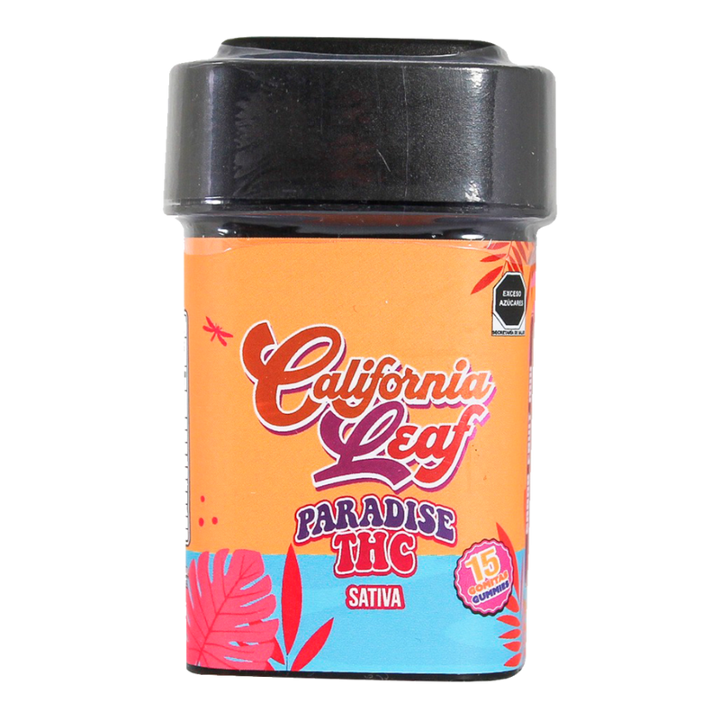 California Leaf THC Gomitas Paradise Thc Sativa 30/50 mg Delta 9 Thc mostrando detalles de diseño y puertos