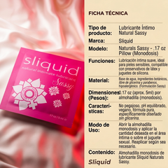 Gel Lubricante Anal en Sobre Individual Sliquid Naturals Sassy-2