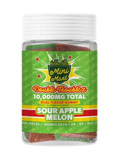 Hidden Hills Sour Apple Melon Mini Mart Double Troublez Gummies 10G-1