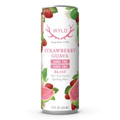 WYLD SPARKLING WATER THC 10MG STRAWBERRY GUAVA-1