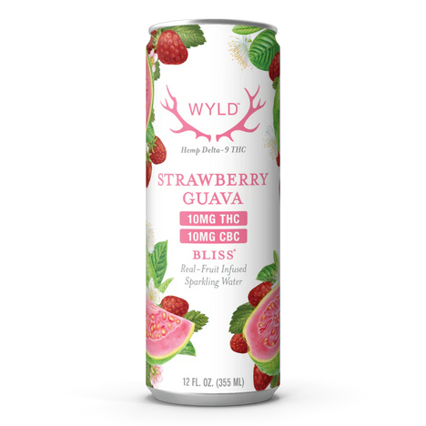 WYLD SPARKLING WATER THC 10MG STRAWBERRY GUAVA