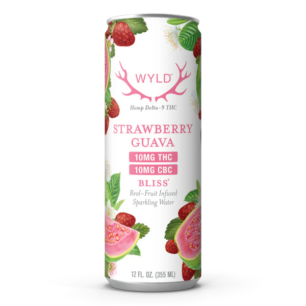WYLD SPARKLING WATER THC 10MG STRAWBERRY GUAVA