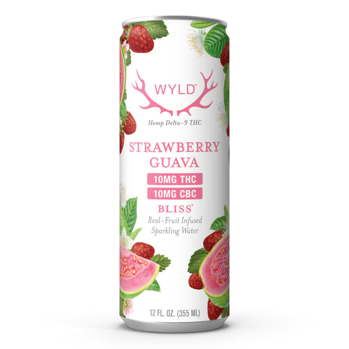 WYLD SPARKLING WATER THC 10MG STRAWBERRY GUAVA