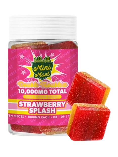 Hidden Hills Strawberry Splash  Mini Mart Double Troublez Gummies 10G