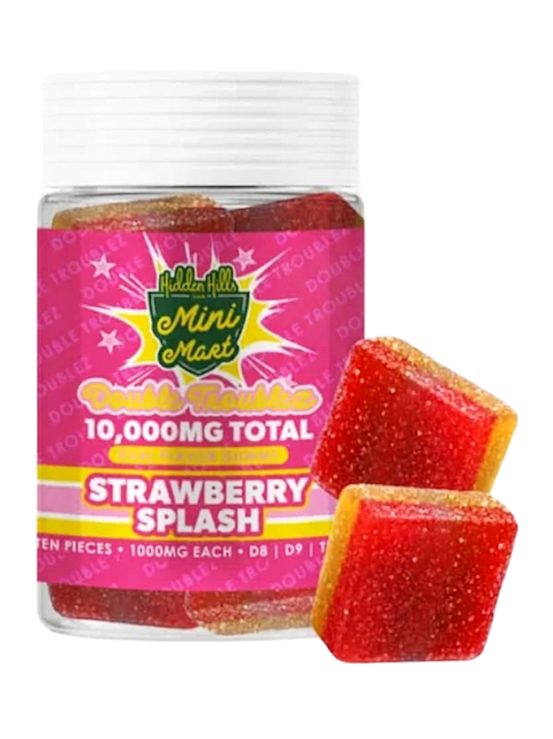 Hidden Hills Strawberry Splash  Mini Mart Double Troublez Gummies 10G-1