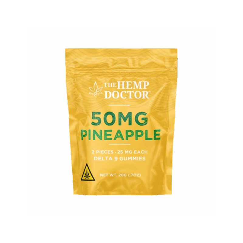 THC The Doctor Gummies Pineaple 50mg 2pz D9-1