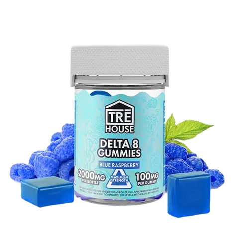Tre House Gummies Delta 8 Blue rasberry  500mg 20pz