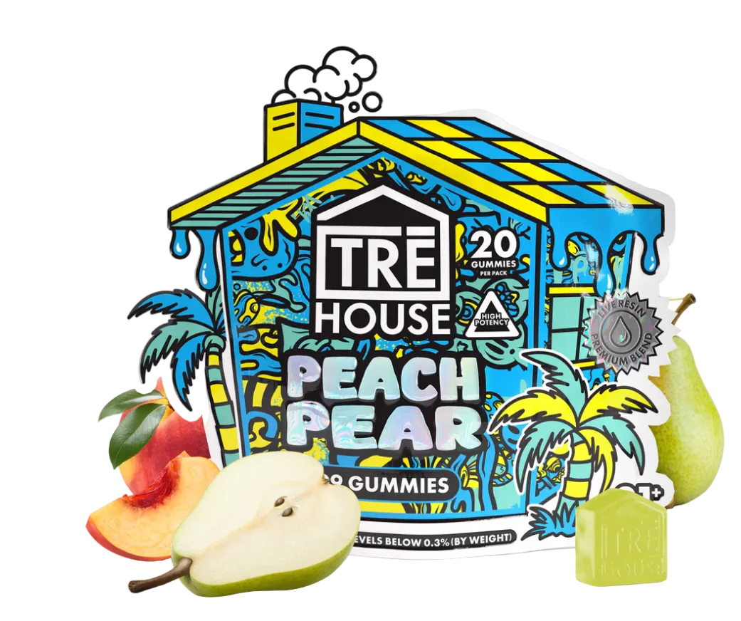 Tre House Gummies Peach Pear D9 20ct (Casita)