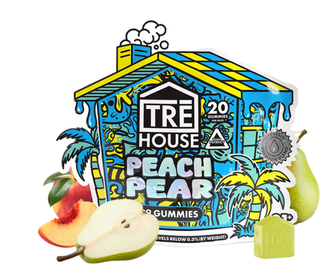 Tre House Gummies Peach Pear D9 20ct (Casita)
