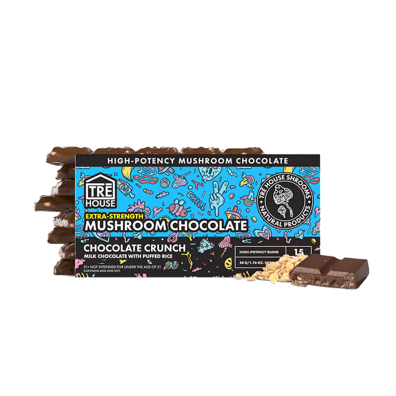 Tre House Chocolate Bar Magic Mushrooms Extra Strength Chocolate Crunch-1