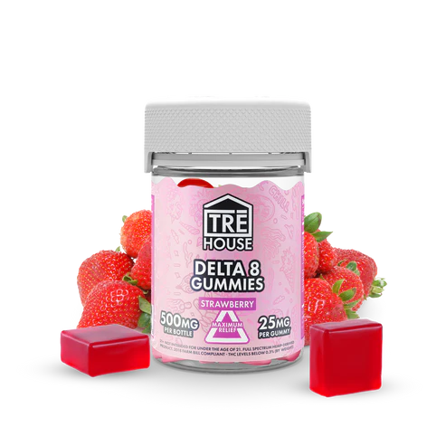TRE House Gummies D8 Strawberry 500mg 20ct