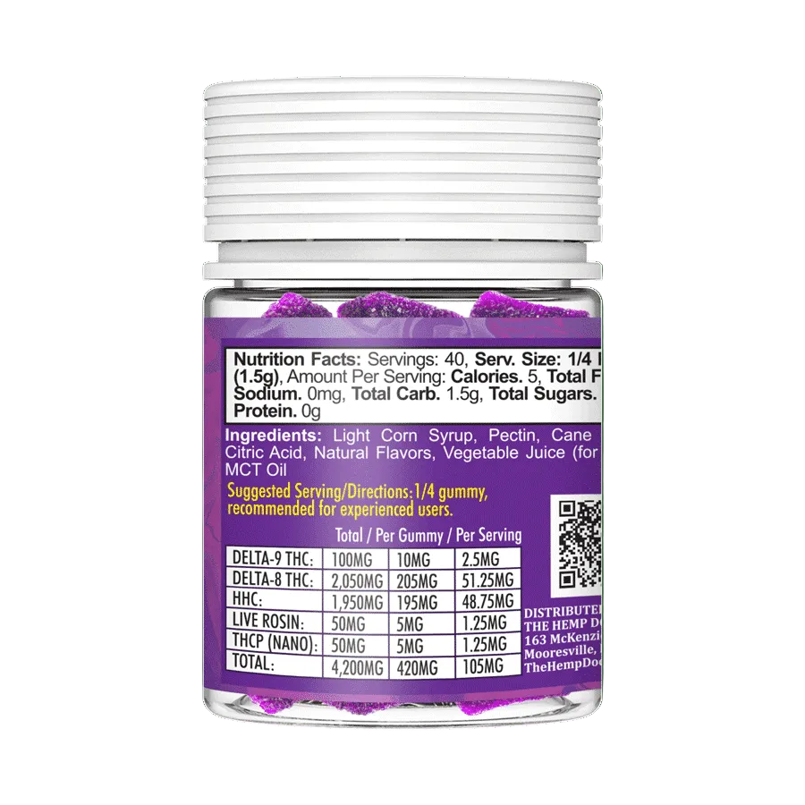 Phuk'd Up Gummies Grape Ape 10ct 420mg