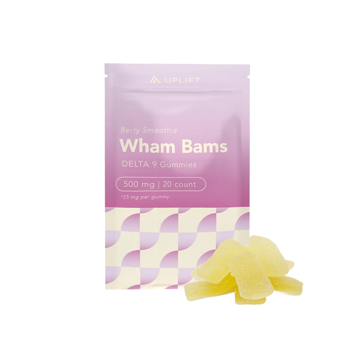 Uplift Wham Bams Delta-9 Gummies Berry Smoothie (20 pz / 500mg Total)-1