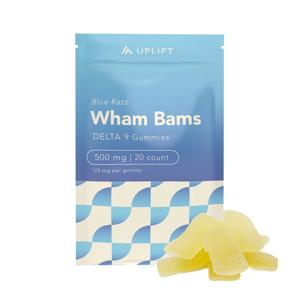Uplift Wham Bams Delta-9 Gummies Blue Razz (20 pz / 500mg Total)-1