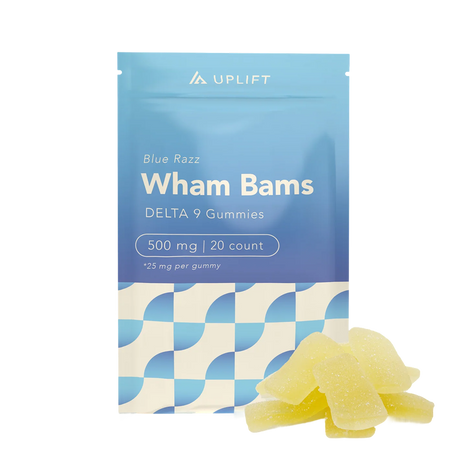 Uplift Wham Bams Delta-9 Gummies Blue Razz (20 pz / 500mg Total)