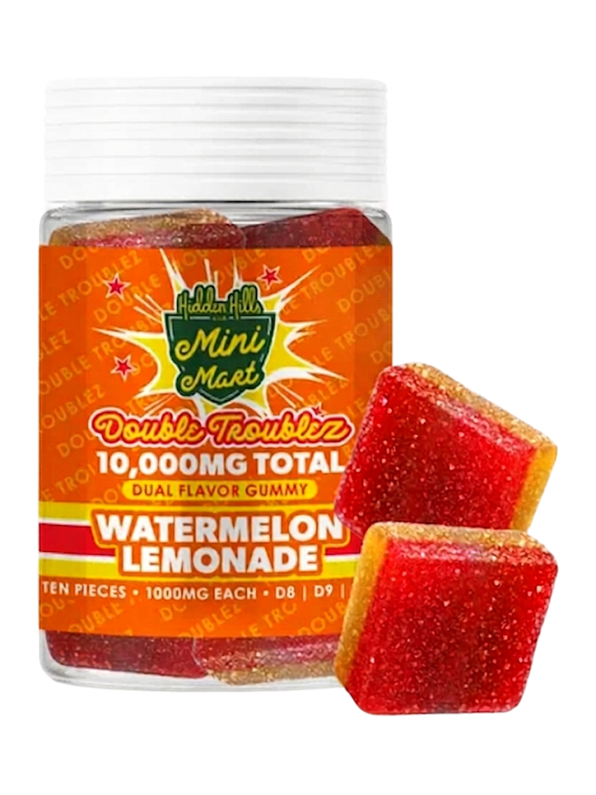 Hidden Hills Watermelon Lemonade Mini Mart Double Troublez Gummies 10G-1