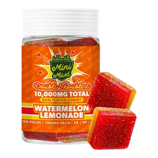 THCP Hidden Hills Watermelon Lemonade Mini Mart Double Troublez Gummies 10G