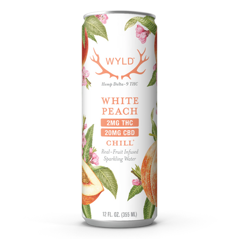 WYLD SPARKLING WATER THC 2MG CBD 20MG WHITE PEACH