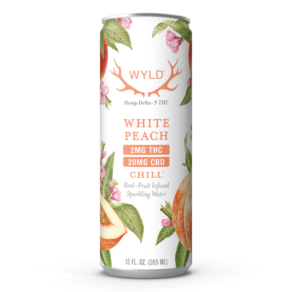 WYLD SPARKLING WATER THC 2MG CBD 20MG WHITE PEACH
